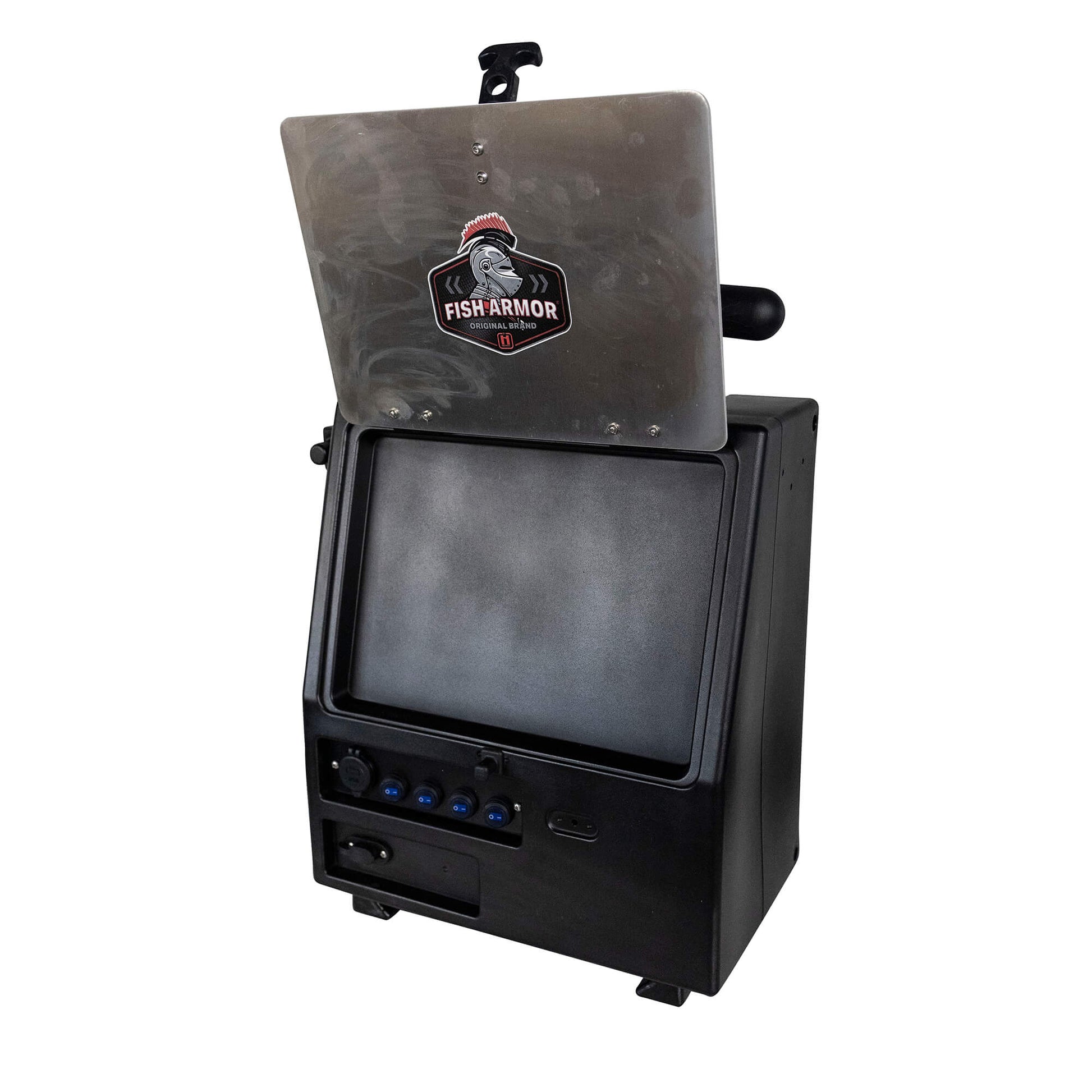 Fish Armor Pro Lite Shuttle Pro Extreme Shuttle black version with the screen plate flipped up