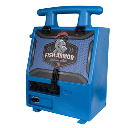 Fish Armor Pro Lite Shuttle Pro Extreme Shuttle blue version front quarter angle