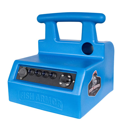 Fish Armor Pro Lite Shuttle blue version quarter angle front angle