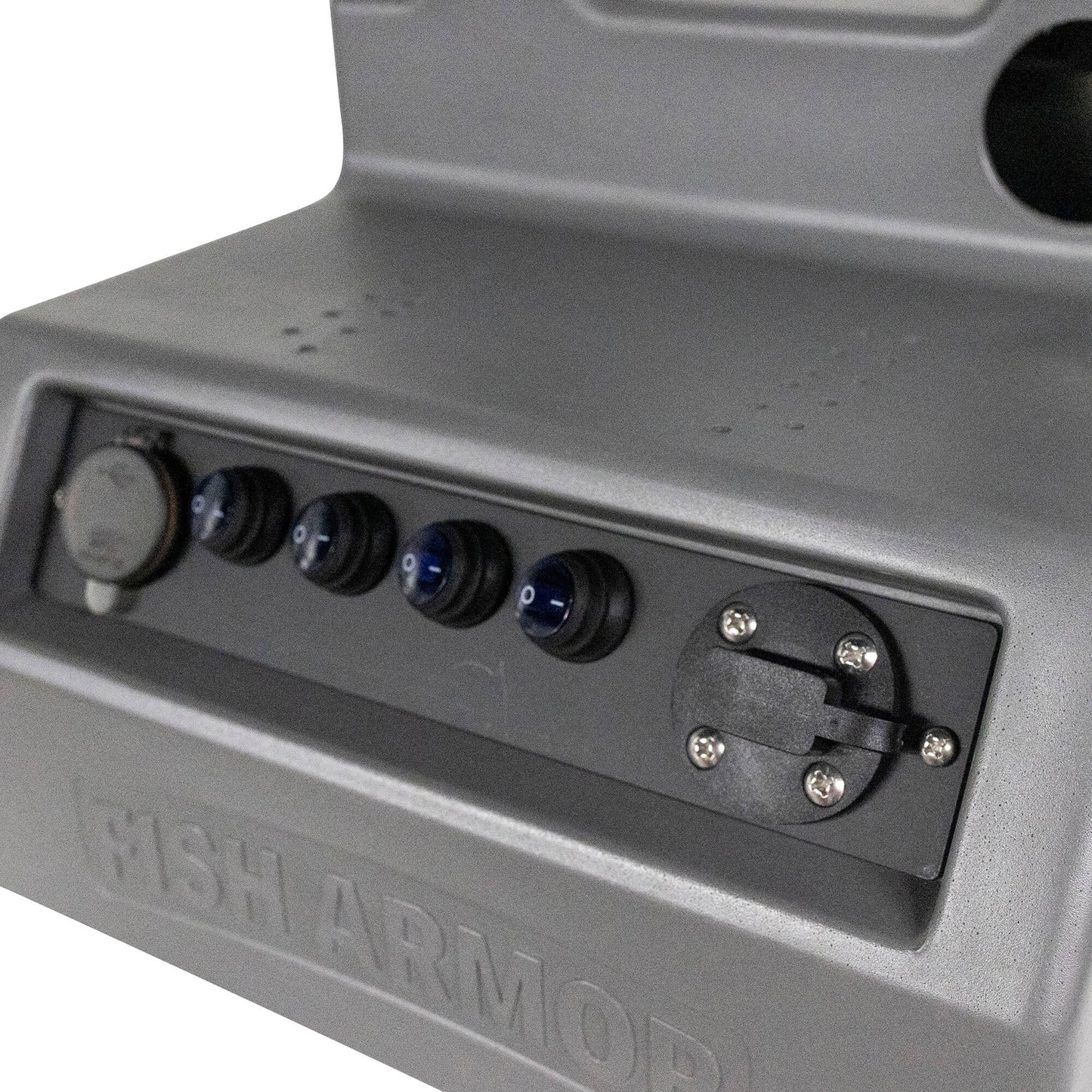 Fish Armor Pro Lite Shuttle gray version up close buttons view