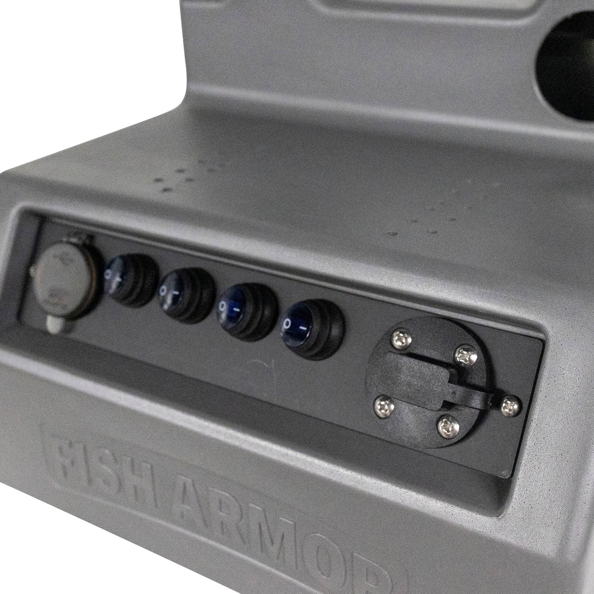 Fish Armor Pro Lite Shuttle gray version up close buttons view