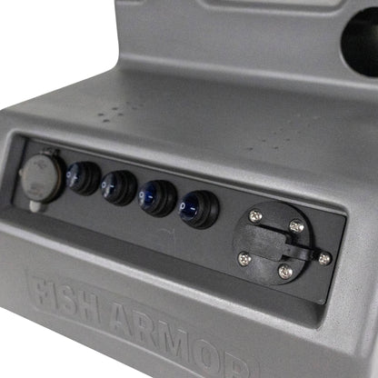 Fish Armor Pro Lite Shuttle gray version up close buttons view