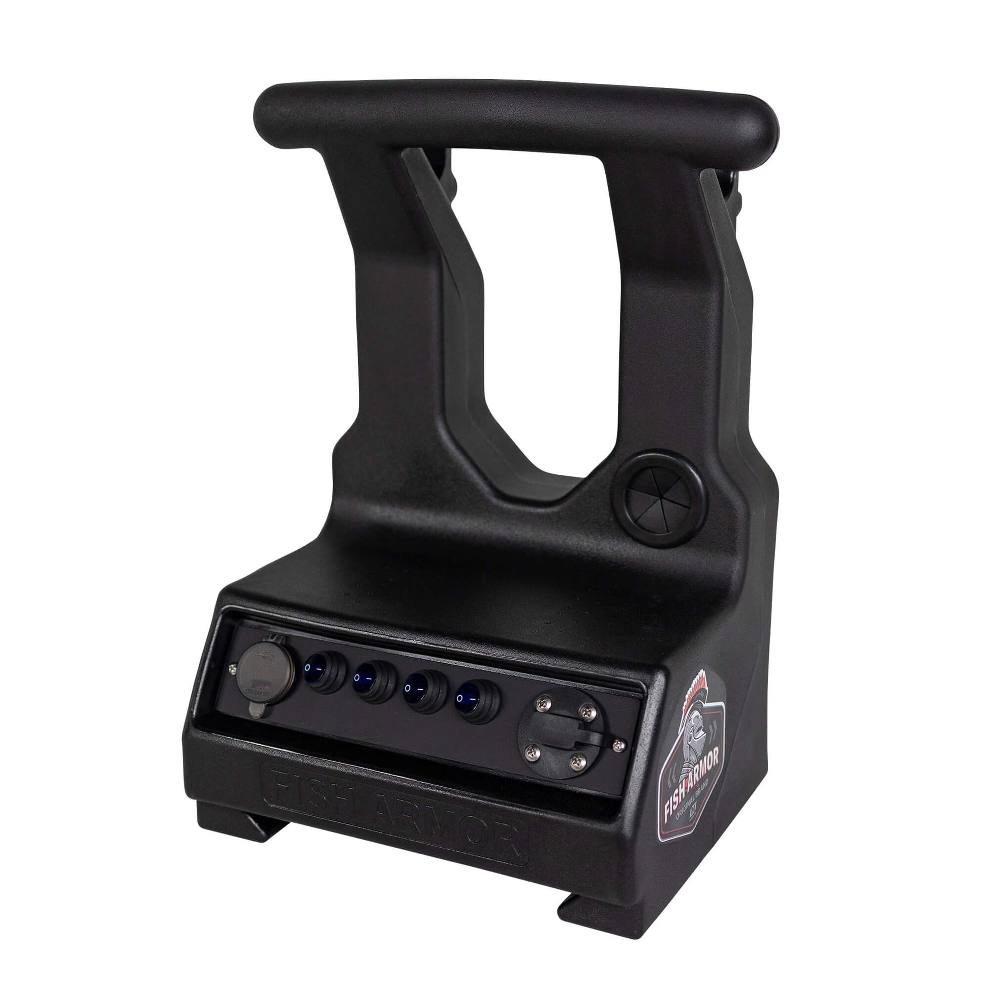 Fish Armor Pro Ultra Lite Shuttle quarter angle front view of black version