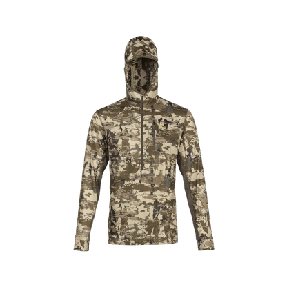 BROWNING EARLY SEASON HOODED AURIC SHIRT - FRONT VIEW WITH HOODIE DETAIL