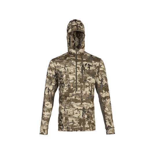 BROWNING EARLY SEASON HOODED AURIC SHIRT - FRONT VIEW WITH HOODIE DETAIL