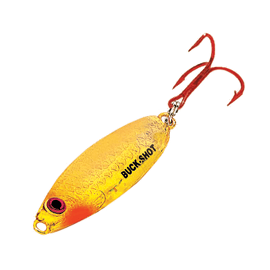 NORTHLAND BUCK-SHOT RATTLE SPOON S-GLO GOLDFISH 1/16OZ