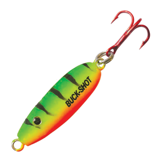NORTHLAND BUCK-SHOT RATTLE SPOON S-GLO FIRETIGER 1/8OZ