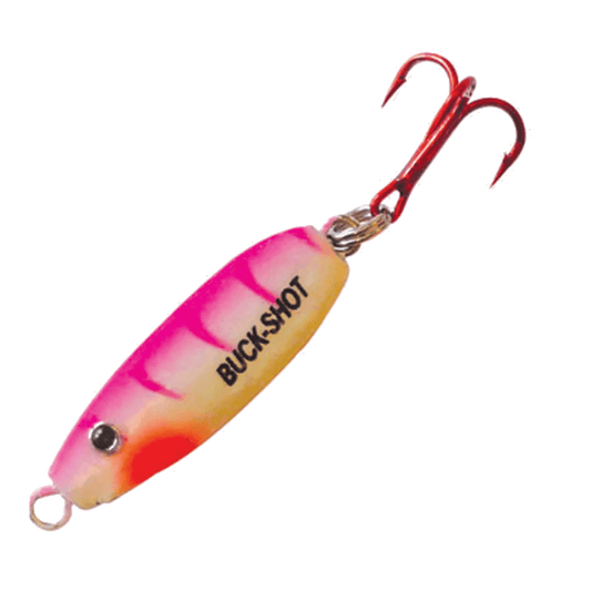 NORTHLAND UV BUCK-SHOT SPOON - UV PINK TIGER 1/4OZ