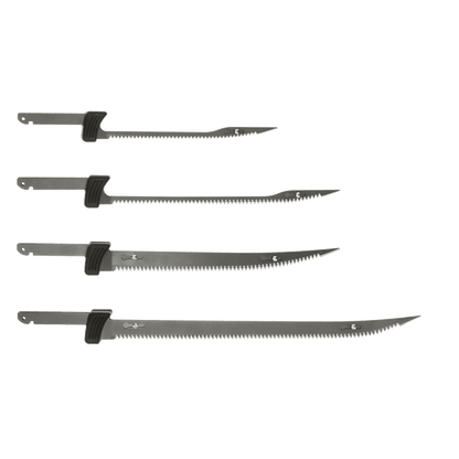 BUBBA BLADE LITHIUM ION CORDLESS FILLET KNIFE 4 BLADES showing the blades