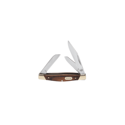 BUCK KNIVES 373 TRIO 3-BLADE FOLDING KNIFE WOODGRAIN