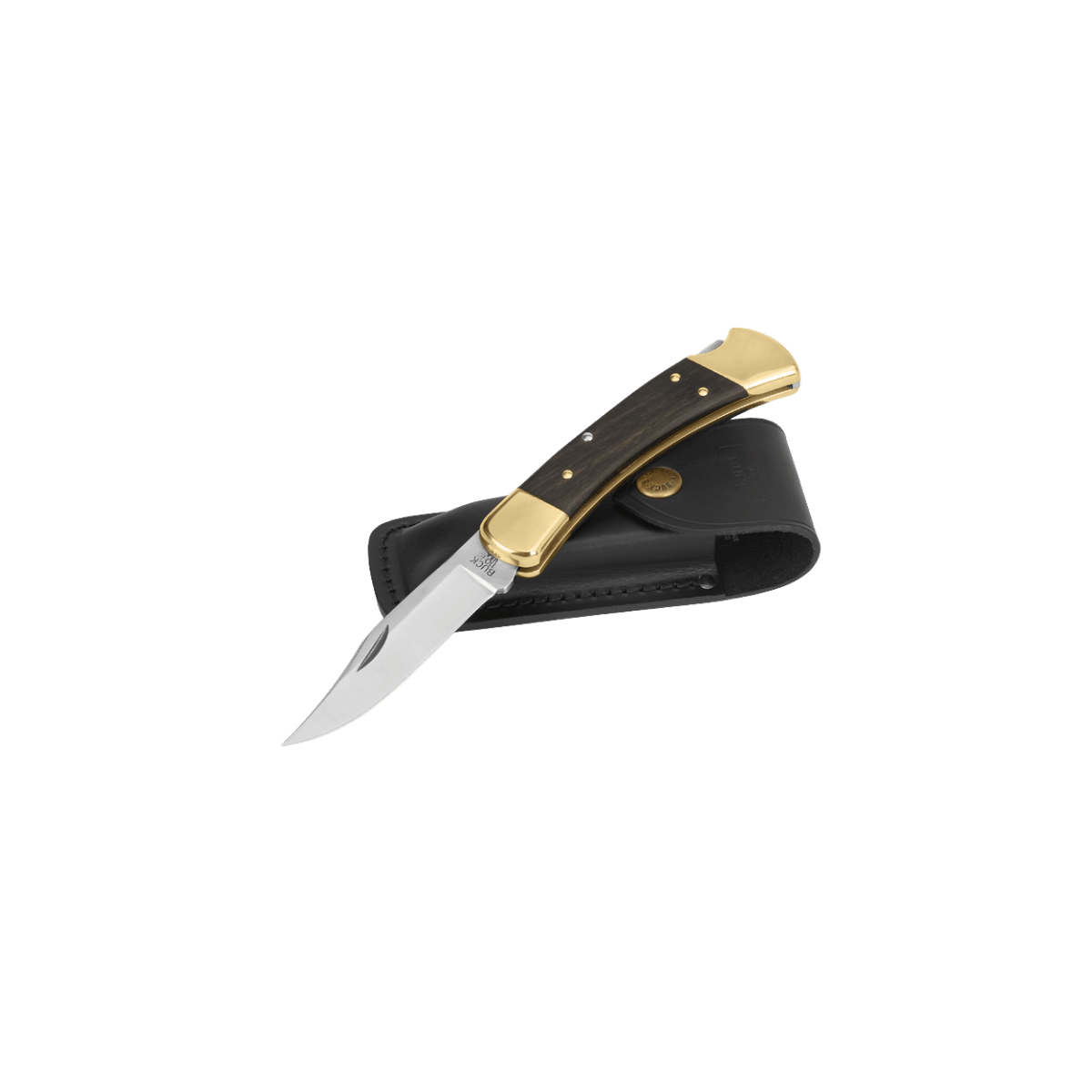 BUCK KNIVES FOLDING HUNTER BLACK GOLD HANDLE
