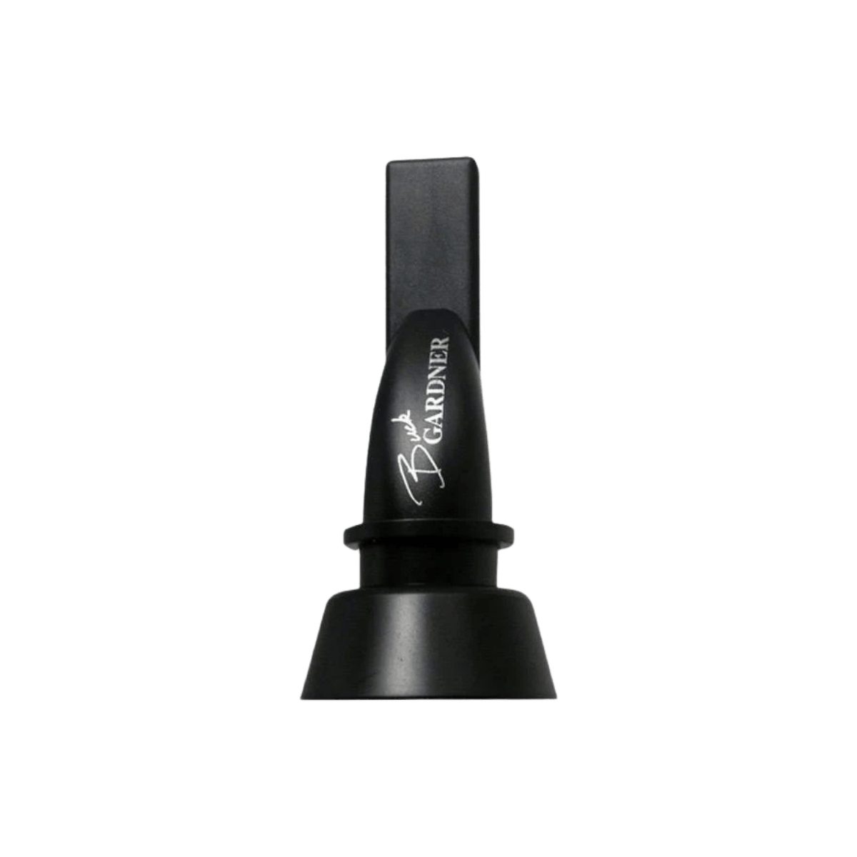 BUCK GARDNER 6-IN-1 WHISTLE DUCK CALL - BLACK - FRONT VIEW