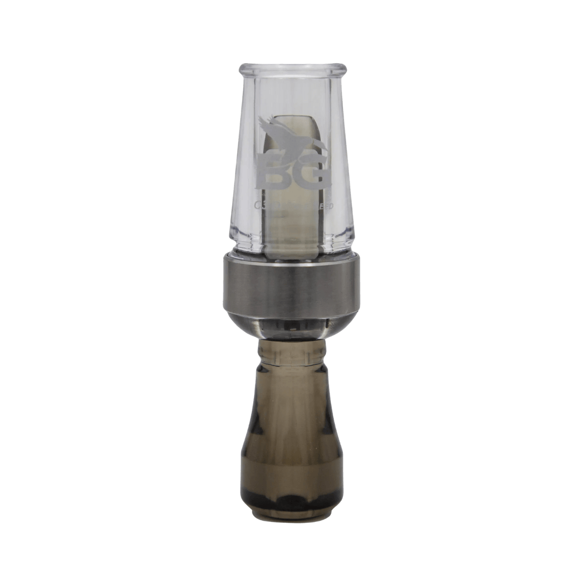 BUCK GARDNER DOUBLE REED DUCK CALL - CLEAR/SMOKE