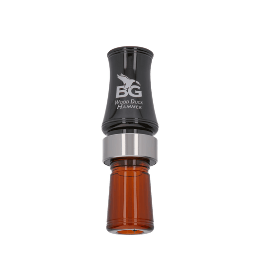 BUCK GARDNER WOOD DUCK HAMMER CALL - BLACK/BOURBON - FRONT VIEW