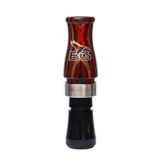 BUCK GARDNER DIAMONDWOOD HONKER GOOSE CALL - RED DIAMOND/CLEAR - FRONT VIEW