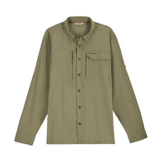 SIMMS MEN'S GUIDE BUGSTOPPER LS SHIRT - WILLOW HEATHER