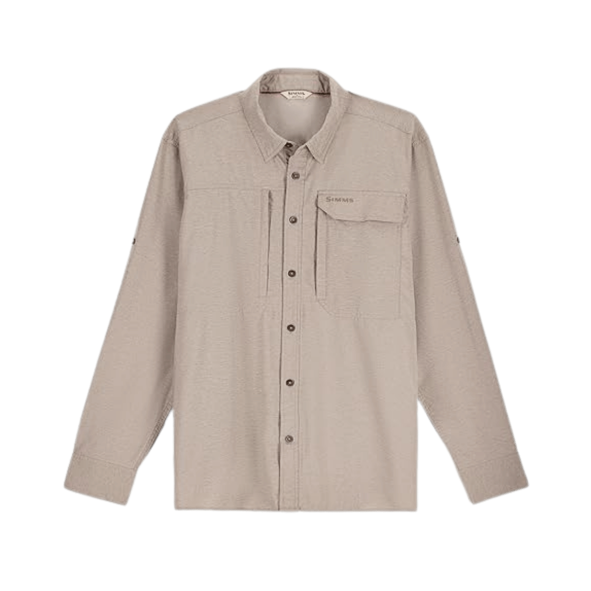 SIMMS MEN'S GUIDE BUGSTOPPER LS SHIRT - DOLOMITE HEATHER