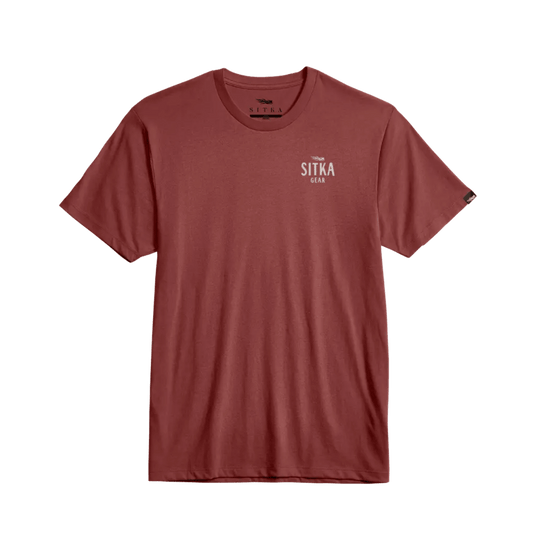 SITKA MEN'S BUILT TO LAST TEE - REDWOOD
