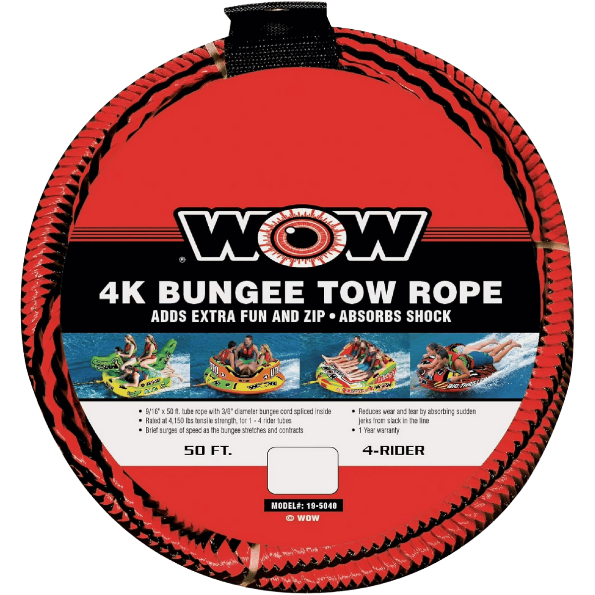WATER SPORTS 4K BUNGEE TOW ROPE 50' _FRONT VIEW