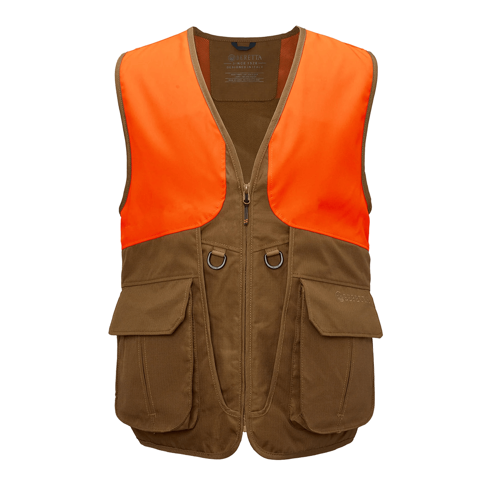 BERETTA USA COMMAND PRO VEST - OTTER & ORANGE 
FRONT VIEW