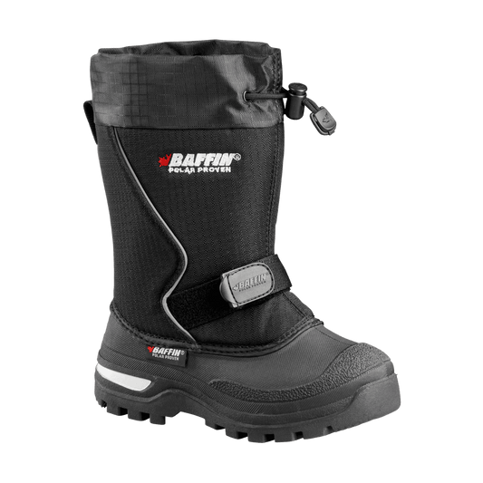BAFFIN MUSTANG KIDS JUNIOR BOOT- BLACK - SIDE VIEW