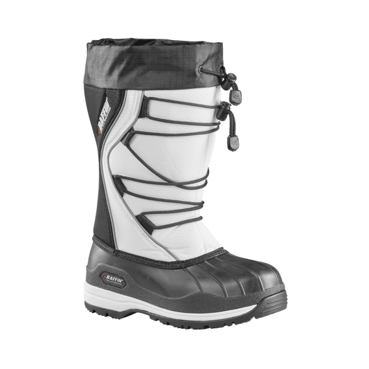 BAFFIN WOMEN'S ICEFIELD WATERPROOF NYLON POLAR BOOT - WHITE - SIDE VIEW