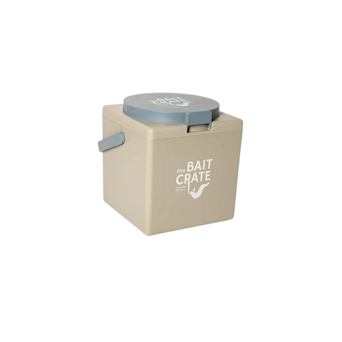 BAIT CRATE BAIT COOLER W/REFREEZABLE CORE - SIDE FRONT VIEW