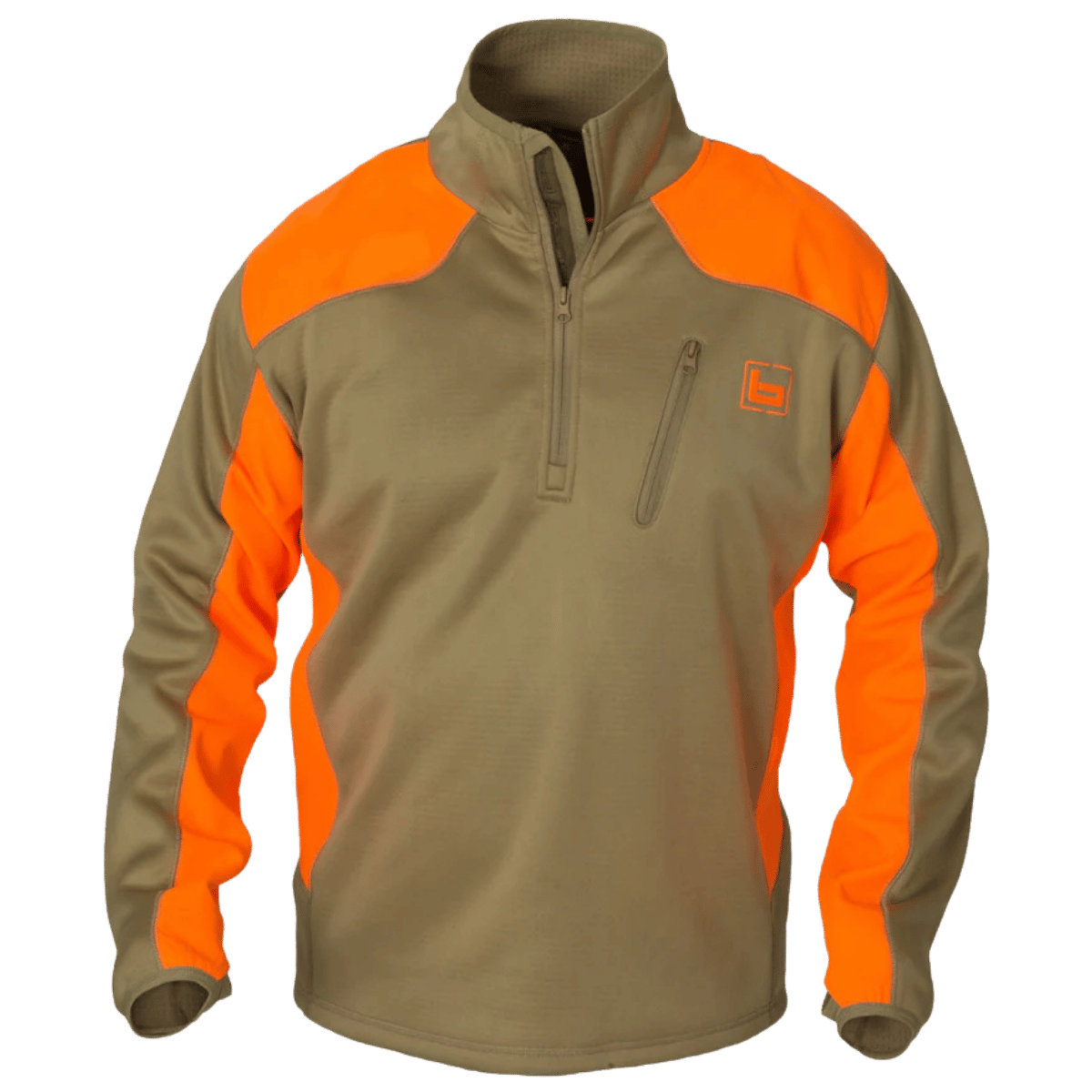 BANDED SOFTSHELL PULLOVER - BLAZE_1 - FRONT VIEW