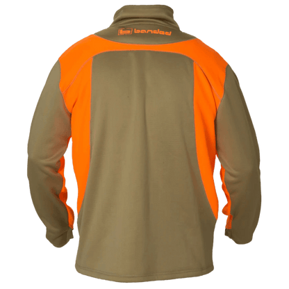 BANDED SOFTSHELL PULLOVER - BLAZE - BACK VIEW