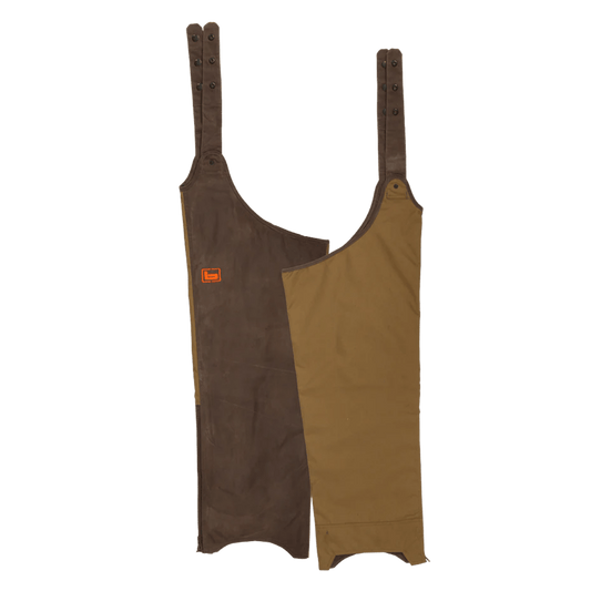 BANDED TALLGRASS UPLAND OIL COTTON CHAPS - KHAKI - FRONT VIEW