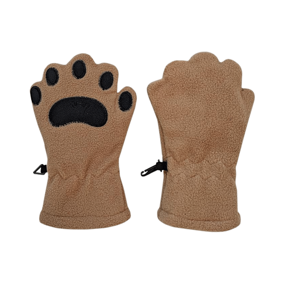 BEAR HANDS INFANT & TODDLER - BEAR PAW FLEECE MITTENS - CAMEL
