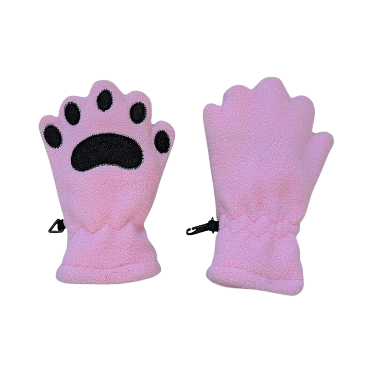 BEAR HANDS INFANT & TODDLER - BEAR PAW FLEECE MITTENS-LIGHT PINK