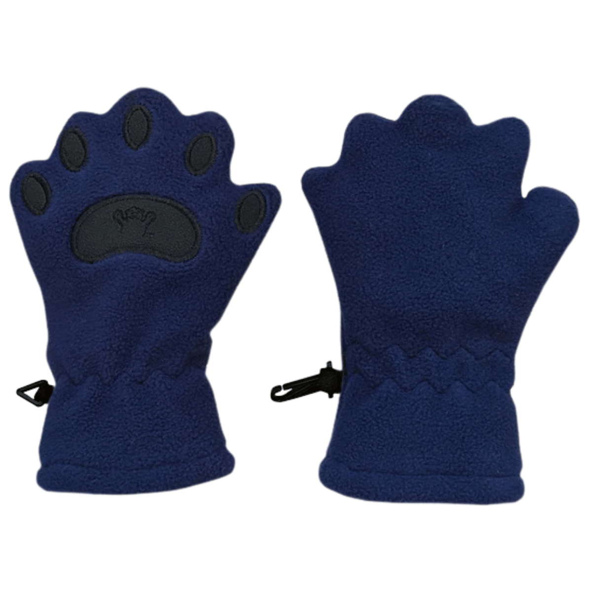 BEAR HANDS INFANT & TODDLER - BEAR PAW FLEECE MITTENS-NAVY BLUE