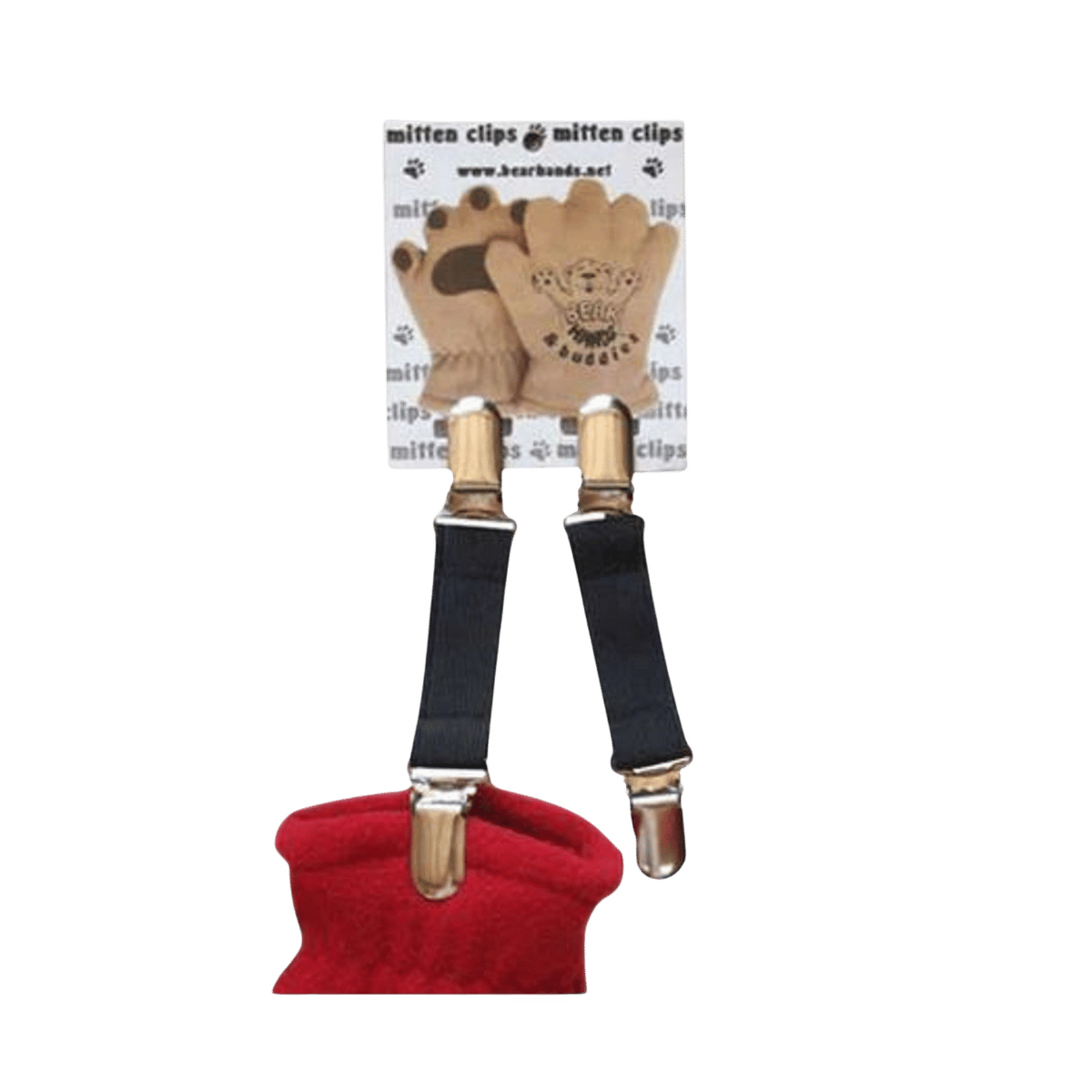 BEAR HANDS & BUDDIES MITTEN CLIPS - BLACK