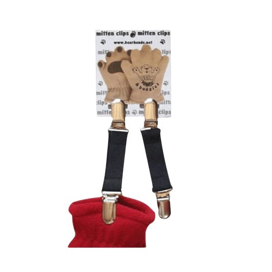 BEAR HANDS & BUDDIES MITTEN CLIPS - BLACK