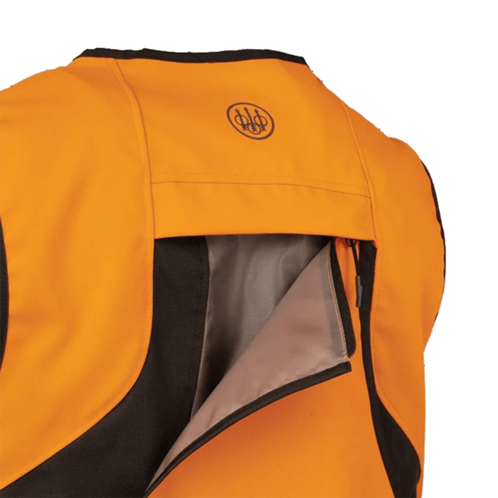 BERETTA COMMAND PRO VEST - BROWN BARK & ORANGE - BACK TOP VIEW