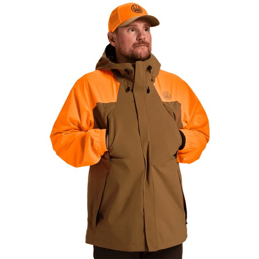 BERETTA USA COVEY 2L FIELD JACKET - OTTER & ORANGE - FRONT VIEW