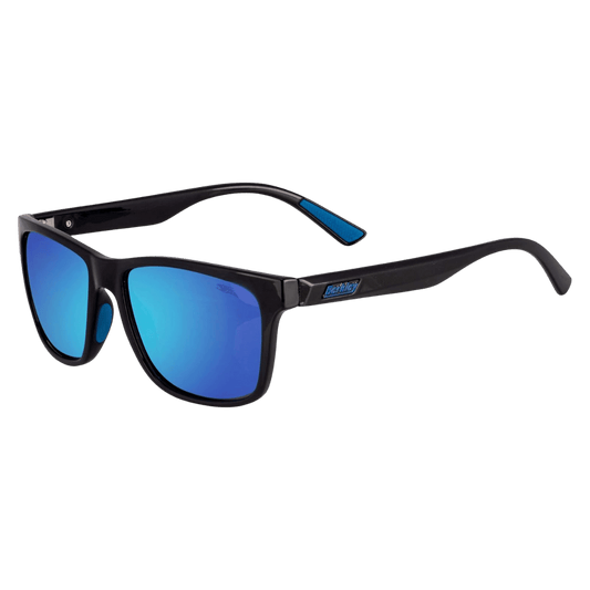 BERKLEY BER003 SUNGLASSES GLOSS BLACK/SMOKE/BLUE MIRROR FULL VIEW