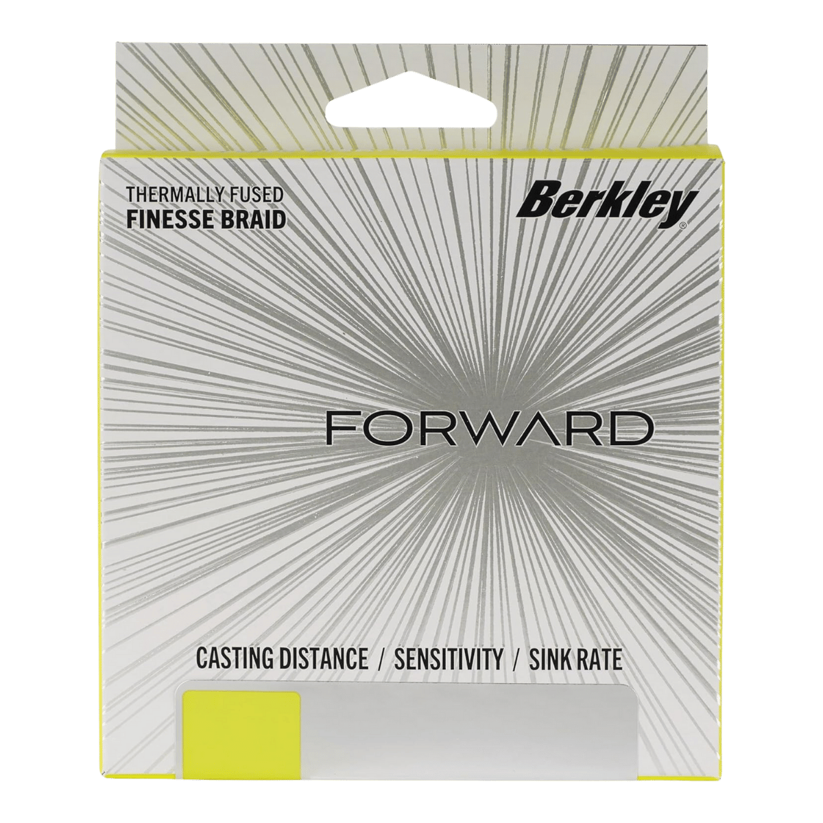 BERKLEY FORWARD BRAID FS 150YD – SONAR-OPTIMIZED - FLAME GREEN -  PRODUCT PACKAGING FRONT VIEW