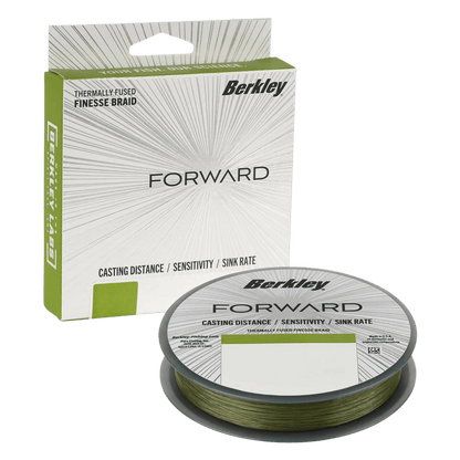 BERKLEY FORWARD BRAID FS 150YD – SONAR-OPTIMIZED - LOW-VIS GREEN -  PRODUCT PACKAGING VIEW