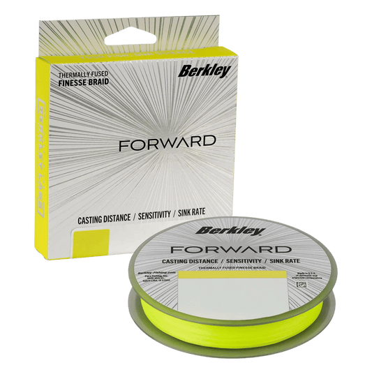 BERKLEY FORWARD BRAID FS 150YD – SONAR-OPTIMIZED - FLAME GREEN - PRODUCT PACKAGING VIEW