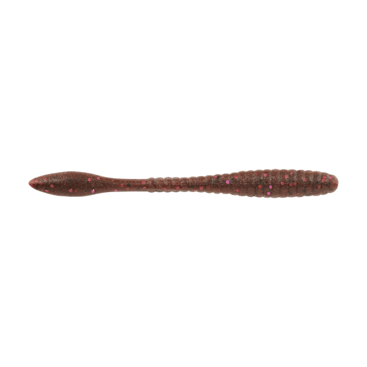BERKLEY POWERBAIT MAXSCENT 3-3/5" FLAT WORM - CINNAMON PURPLE