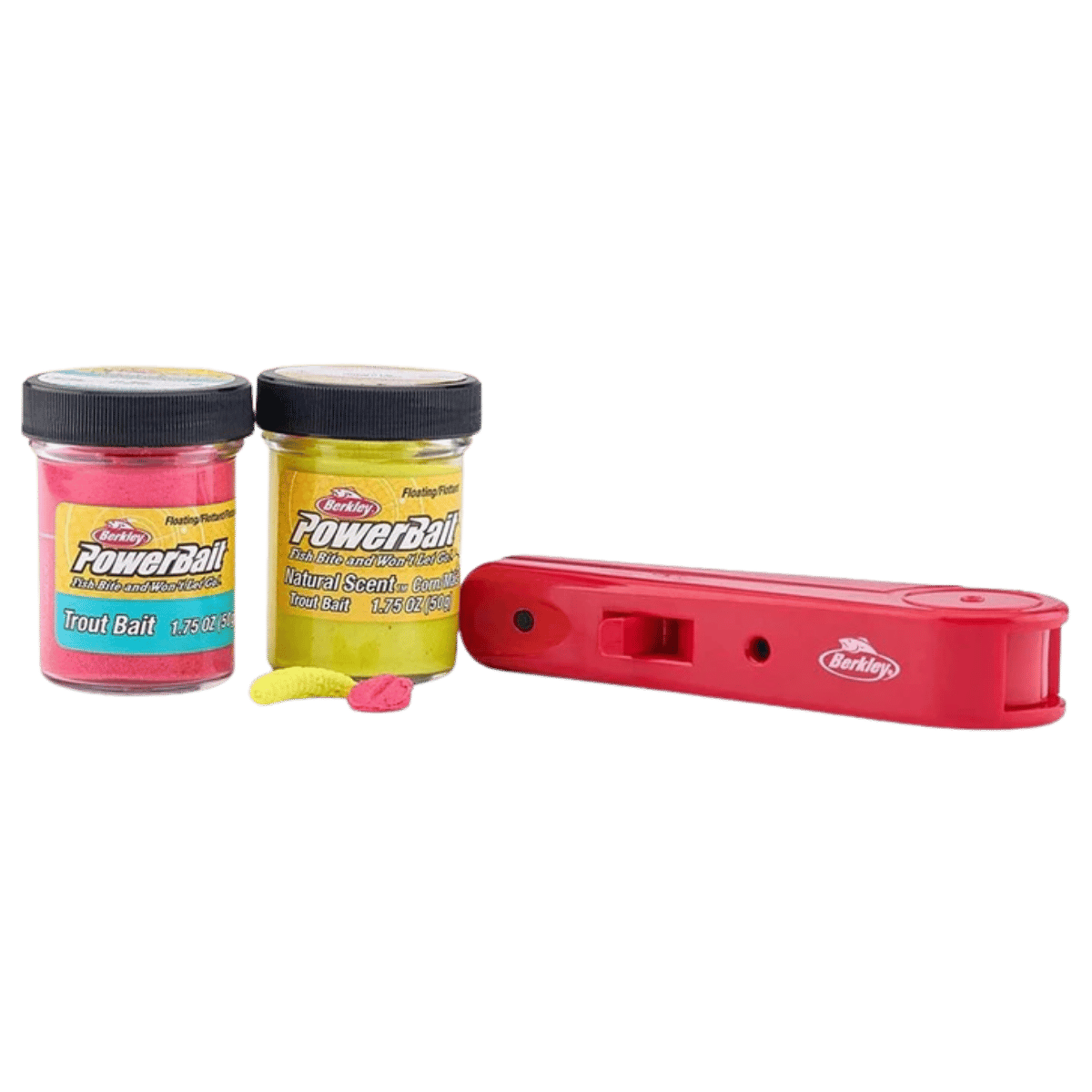BERKLEY TROUT DOUGH MOLDING MULTIPACKS FLUOPRESCENT RED/YELLOW