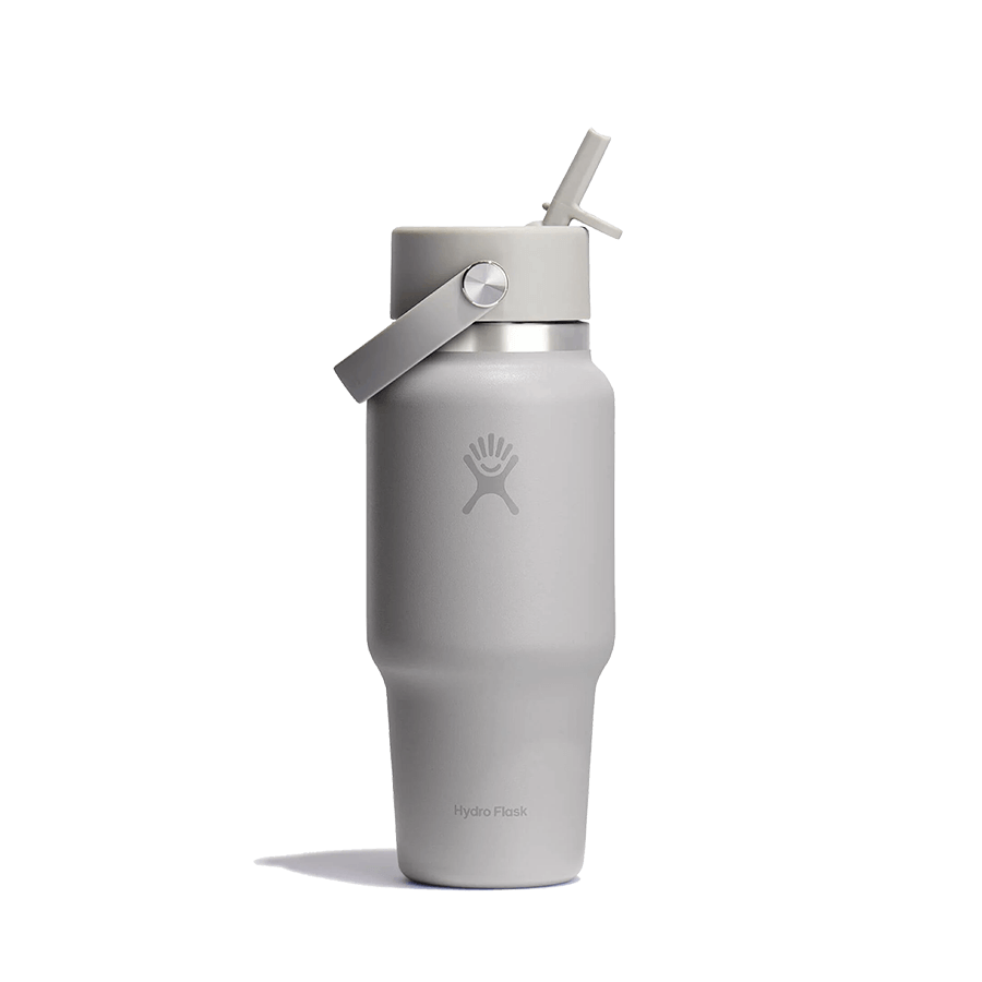 HYDRO FLASK WIDE MOUTH TRAVEL BOTTLE WITH FLEX STRAW 24OZ BIRCH