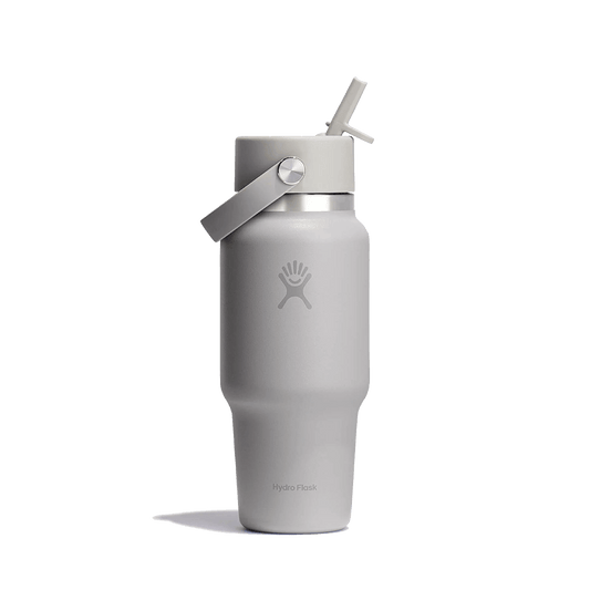 HYDRO FLASK WIDE MOUTH TRAVEL BOTTLE WITH FLEX STRAW 24OZ BIRCH
