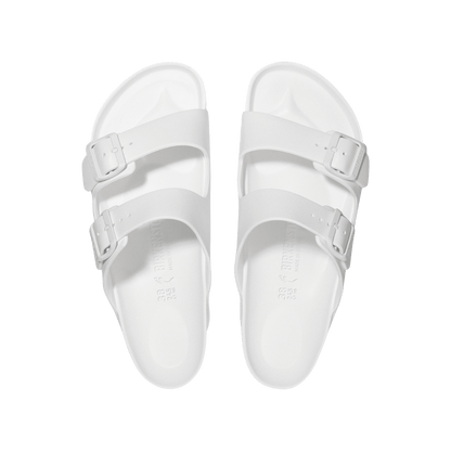 BIRKENSTOCK ARIZONA EVA NARROW - WHITE - TOP DETAIL PAIR VIEW