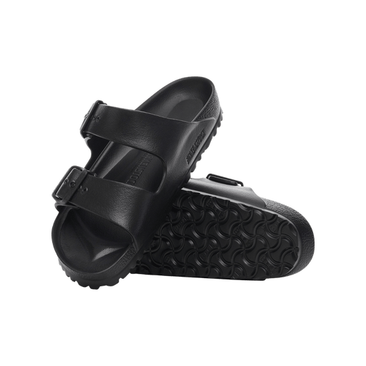BIRKENSTOCK ARIZONA EVA - BLACK -  FRONT & BOTTOM SOLE VIEW