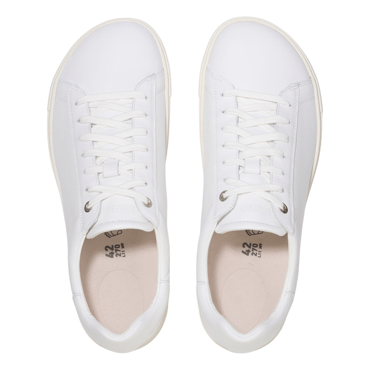 BIRKENSTOCK BEND LOW LEATHER SNEAKER NARROW WHITE PAIR