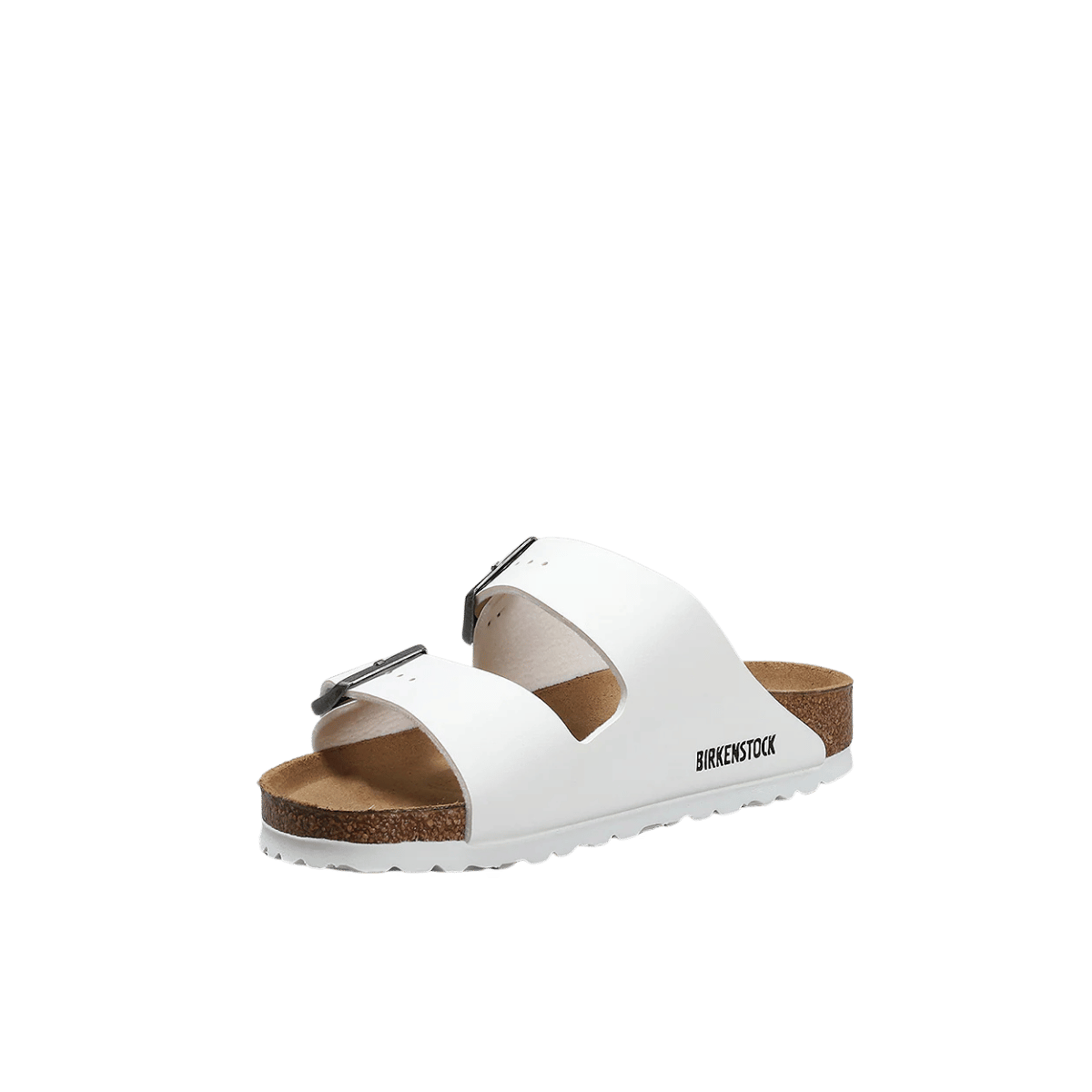BIRKENSTOCK ARIZONA SANDAL -WHITE  NARROW - FRONT ANGLED VIEW