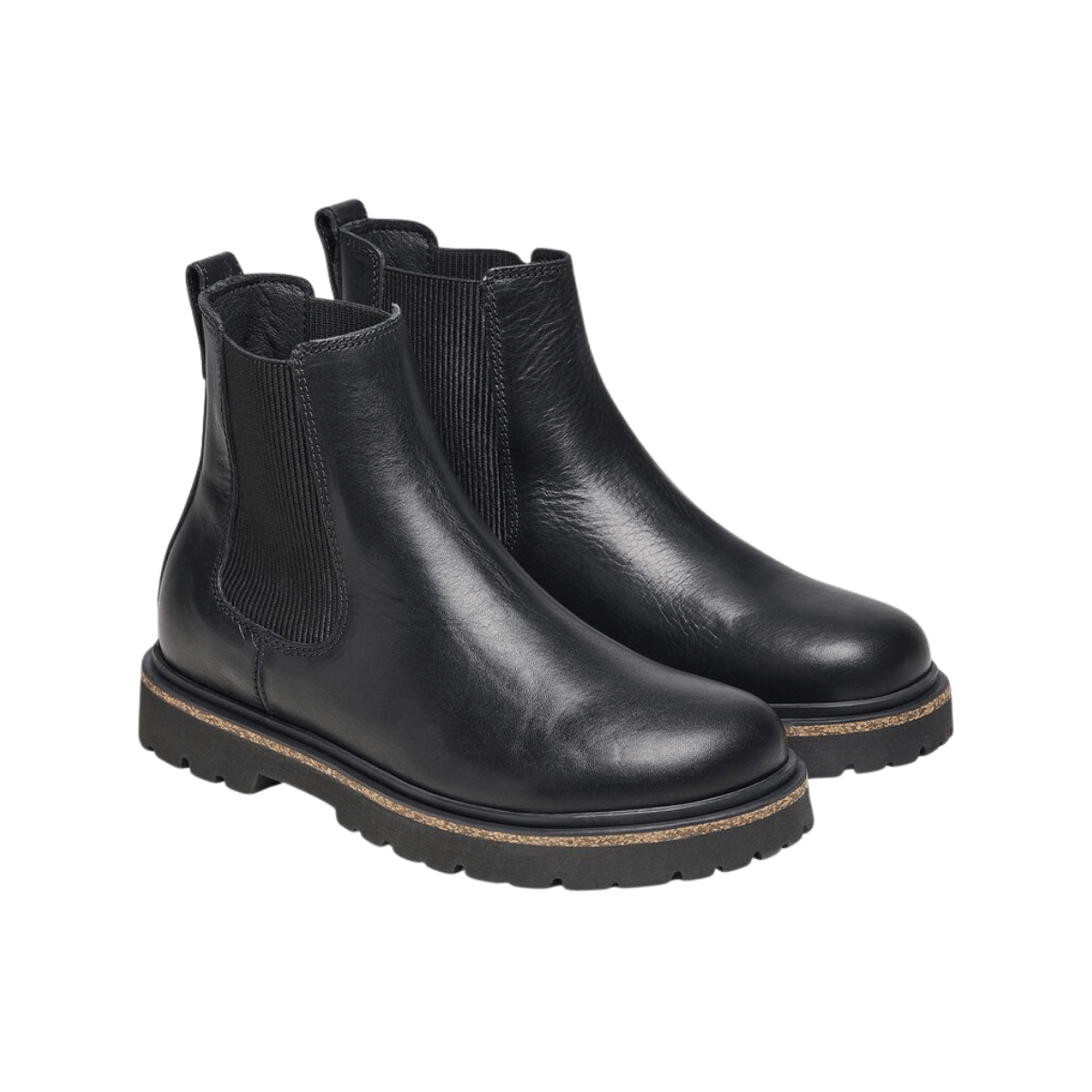 BIRKENSTOCK WOMEN'S HIGHWOOD SLIP-ON LEATHER BOOTS BLACK - SIDE VIEW